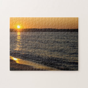 Dagen eindigen op reisplaats legpuzzel
