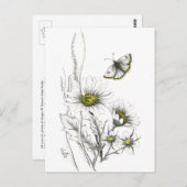 Dagen en Briefkaart van vlinder (Voorkant / Achterkant)