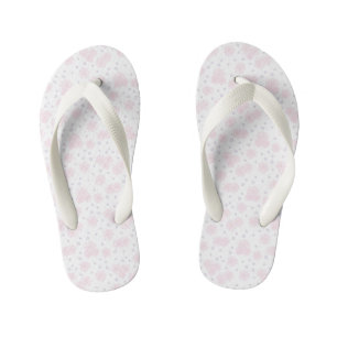 Dagen en Stippen - Pastel Roze, Geel en Paars Kinder Teenslippers