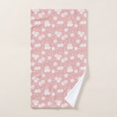 Dagen en Stippen - Roze en wit Bad Handdoek (Handdoek)