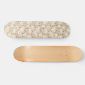 Dagen en Stippen - Wit, Zand en Palm Groen Skateboard (Horizontaal)