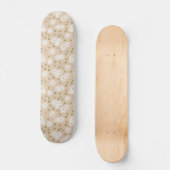 Dagen en Stippen - Wit, Zand en Palm Groen Skateboard (Voorkant)