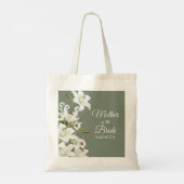 Dagen en witte gelilies tote bag (Achterkant)