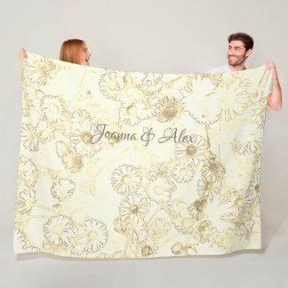 Dagen in crème en witte vlooiendeken fleece deken