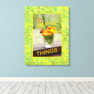 Dagen in Glass Photography Yellow Border Canvas Afdruk