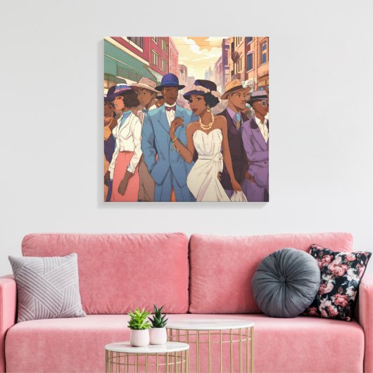 Dagen in het verleden canvas afdruk (Insitu (Woonkamer))