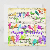 Dagen Kaart Colorful Musical Birds - Spring (Achterkant)