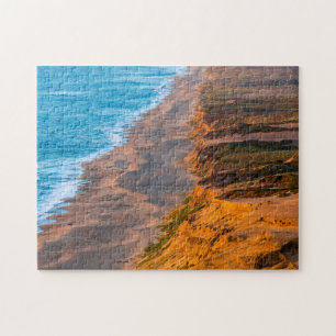 Dagen Laatste Licht Raakt Het Zandige Strand Van P Legpuzzel