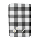 Dagen op zwarte en witte buffelplaat badmat (Voorkant Verticaal)