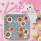 Dagen over  flora botanische kunst papieren bordje (Feest)