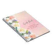 Dagen roos goudfloralen wit Guest Book Notitieboek (Rechterzijde)
