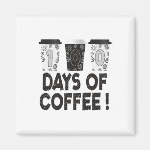 Dagen School Leraar Koffie 100 Dagen Koffie  Magneet