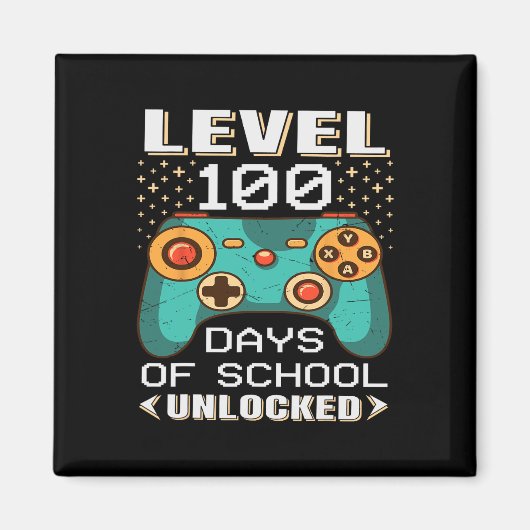 Dagen School Video Gamer 100e dag leraar student Magneet (Voorkant)