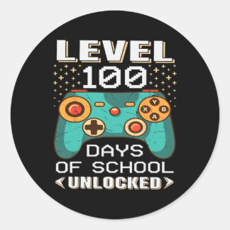 Dagen School Video Gamer 100e dag leraar student Ronde Sticker