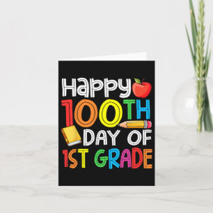 Dagen Slimmer Eerste Graad 100e Dag van School 1e Kaart