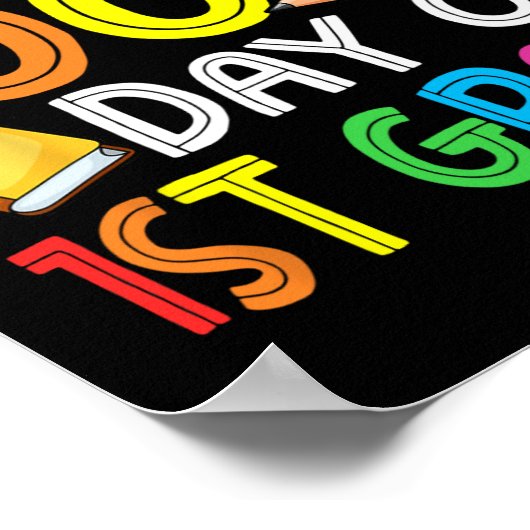 Dagen Slimmer Eerste Graad 100e Dag van School 1e Poster (Hoek)