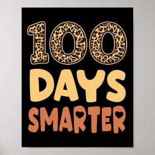 Dagen Slimmer Leraar Leopard 100ste dag van school Poster