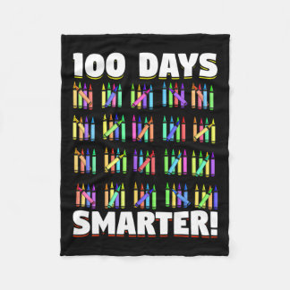 Dagen Slimmere Crayons Student Gift 100 dagen van  Fleece Deken