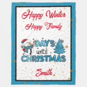 Dagen tot Kerstmis aanpassen Fleece Deken (Voorkant)