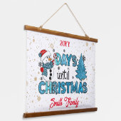 Dagen tot Kerstmis aanpassen Hangend Wandkleed (Gebogen)