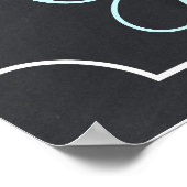 Dagen tot ze Mrs Shower Chalkboard is Poster (Hoek)