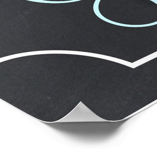 Dagen tot ze Mrs Shower Chalkboard is Poster (Hoek)