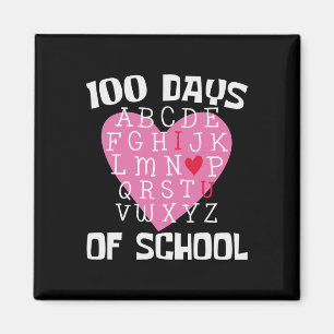 Dagen van de school alfabet 100e dag leraar studen magneet
