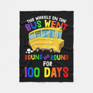 Dagen van de school kinderdagverblijf rijmt wielen fleece deken