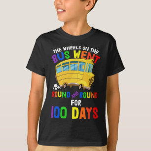 Dagen van de school kinderdagverblijf rijmt wielen t-shirt