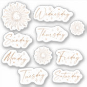 Dagen van de Week Celestial Planner Sticker Sheet (Voorkant)