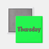 Dagen van de Week - Donderdag Magneet (Voorkant / Achterkant)