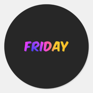Dagen Van De Week Groep Eenvoudig Verkleed Kostuum Ronde Sticker