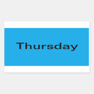 Dagen van de Week Kleur Gecodeerde Agenda Visual T Rechthoekige Sticker