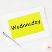 Dagen van de week Kleurgecodeerde kalender Visuele Rechthoekige Sticker (Envelop)