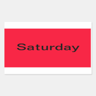 Dagen van de week Kleurgecodeerde kalender Visuele Rechthoekige Sticker