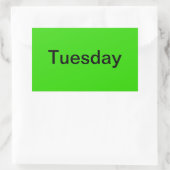 Dagen van de week Kleurgecodeerde kalender Visuele Rechthoekige Sticker (Tas)