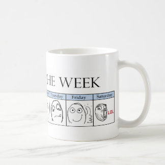 Dagen van de week koffiemok