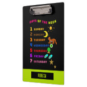 Dagen van de week leren klembord (Links)