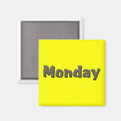 Dagen van de week - maandag magneet (Voorkant / Achterkant)