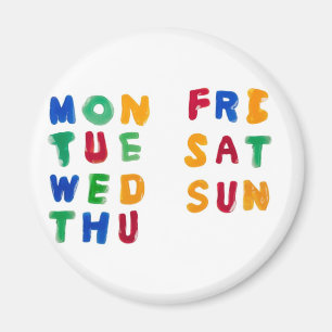 Dagen van de week magneet