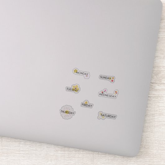 Dagen van de Week Planner Sticker Flower (Detail)