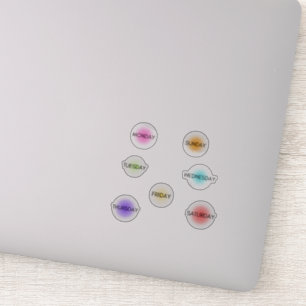 Dagen van de Week Planner Sticker Gradient