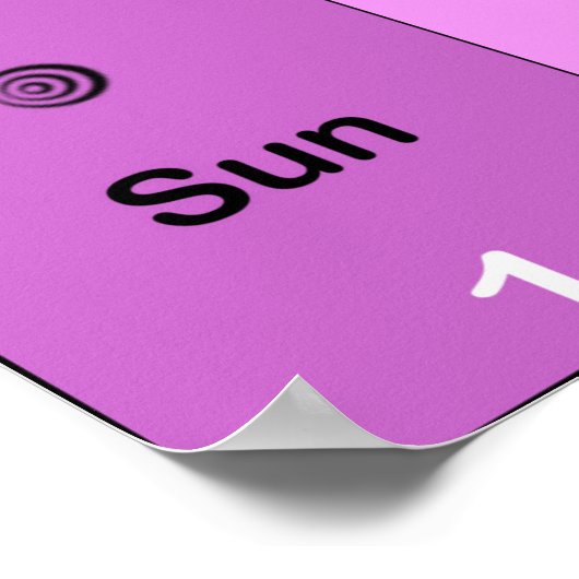 Dagen van de week poster (Hoek)