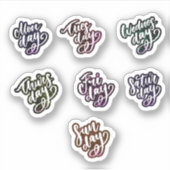 Dagen van de week sticker (Voorkant)