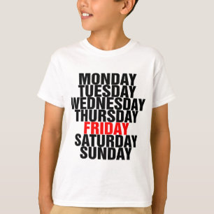 Dagen van de week t-shirt