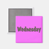 Dagen van de Week - Woensdag Magneet (Voorkant / Achterkant)