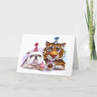 Dagen van feestdagen bij dieren kaart