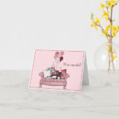 Dagen van het feest met ballonnen kaart (Gele Bloem)