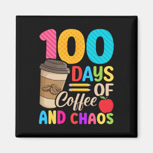 Dagen van koffie en chaos - 100ste dag van schoolt magneet