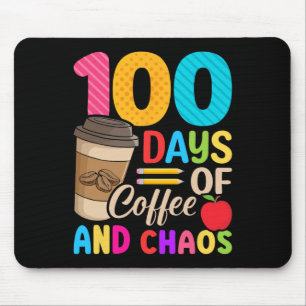 Dagen van koffie en chaos - 100ste dag van schoolt muismat